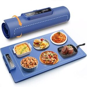 Electric Warming Trays for Buffets Party, Flora Food Warmer Mat, Safety Lock